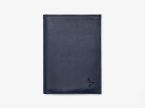 Portefeuille "Luxe" en cuir bleu - 13 cm, 2 volets - PM-001-01