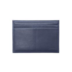 Porte papier auto compact "Luxe"tout cuir bleu - PM-003-01