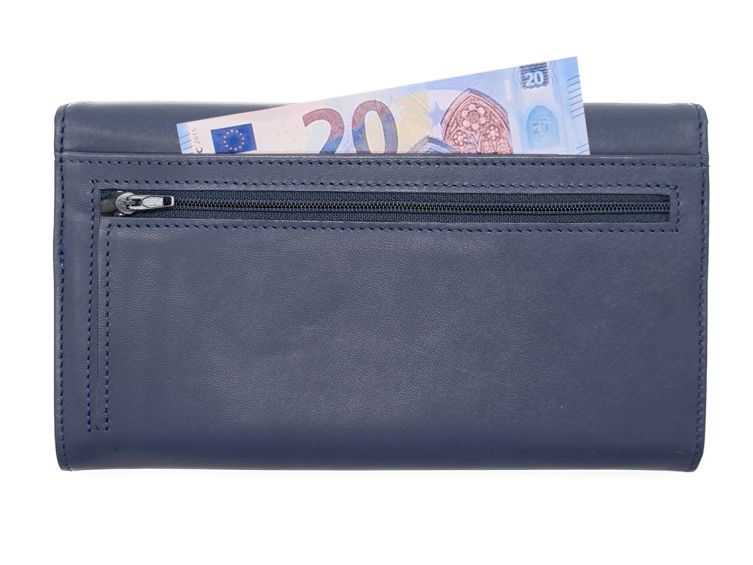 Compagnon "Luxe" en cuir bleu - 20 cm - PM-004-01