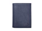 Portefeuille "Luxe" en cuir bleu - 13 cm - PM-028-01