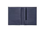 Portefeuille "Luxe" en cuir bleu - 13 cm - PM-028-01