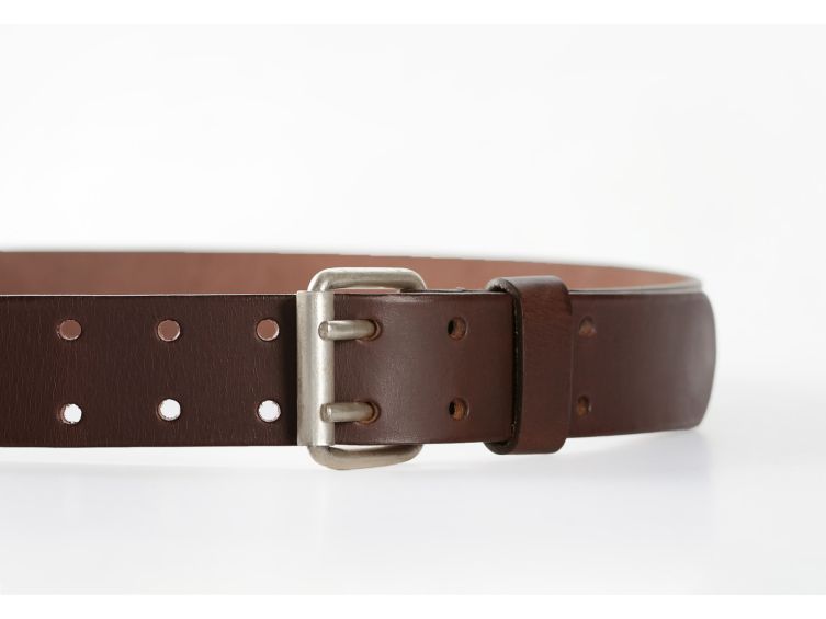 ATLAS Ceinture hors normes cuir marron