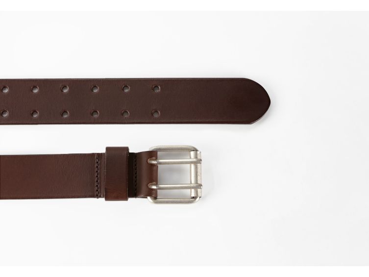ATLAS Ceinture hors normes cuir marron