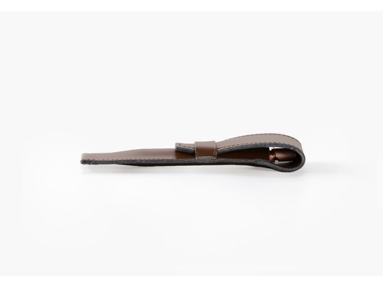 Etui à stylo en cuir - 10 couleurs au choix