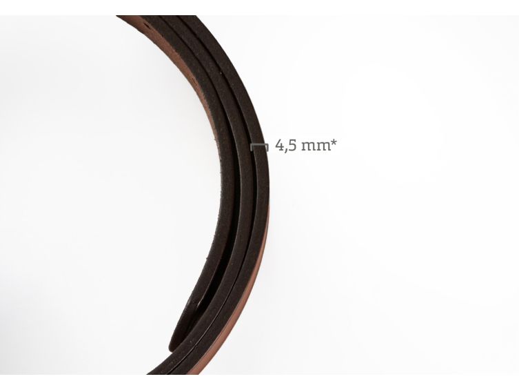 ATLAS Ceinture hors normes cuir châtaigne 