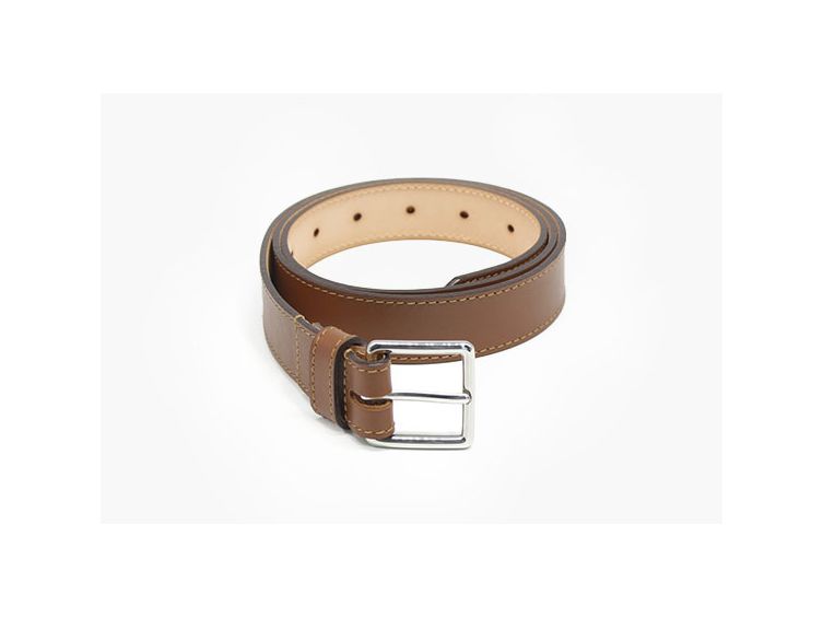 Ceinture cuir gold doublé, boucle inox carrée 5100
