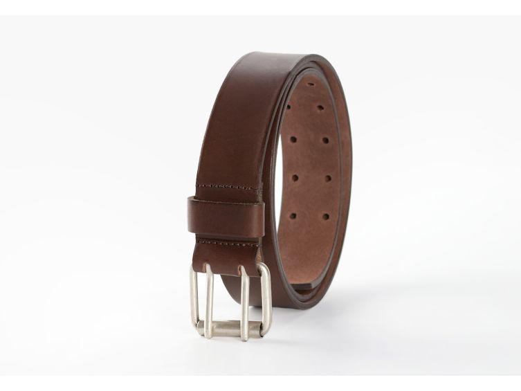 ATLAS Ceinture hors normes cuir marron