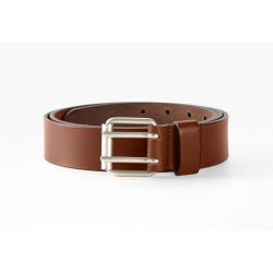 ATLAS Ceinture hors normes cuir châtaigne 