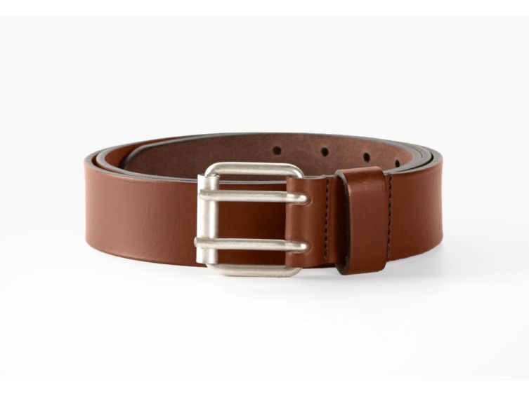 ATLAS Ceinture hors normes cuir châtaigne 