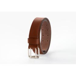 ATLAS Ceinture hors normes cuir châtaigne 