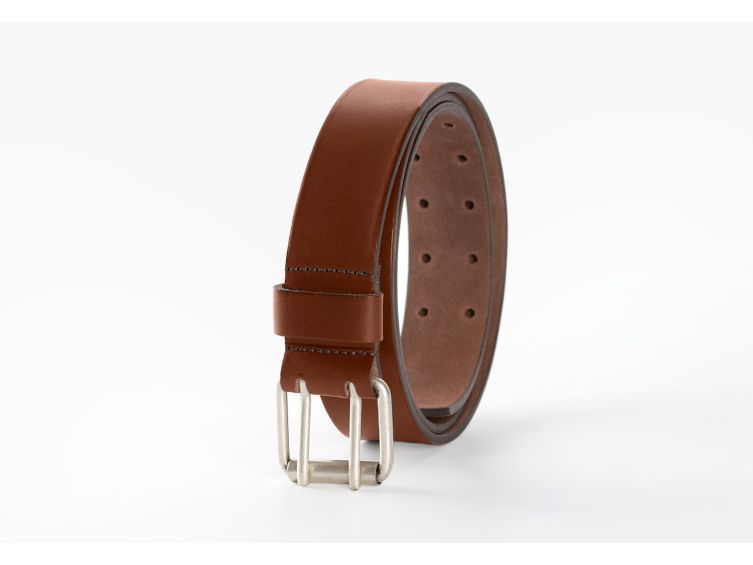 ATLAS Ceinture hors normes cuir châtaigne 