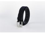 Ceinture élastique en cuir bleu marine - 10103