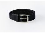 Ceinture élastique en cuir bleu marine - 10103