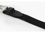 Ceinture élastique en cuir noir - 10103