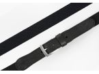 Ceinture élastique en cuir noir - 10103