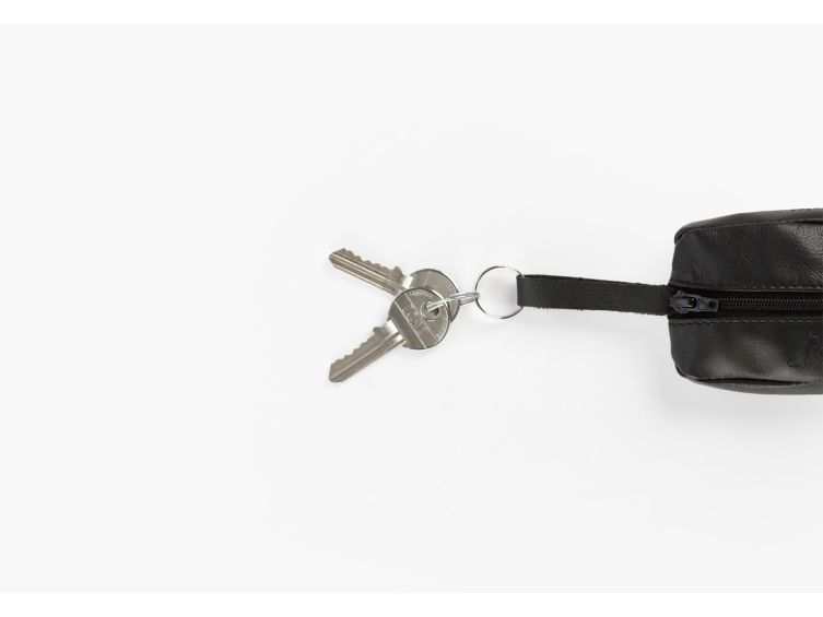 Porte-monnaie grain de café "Luxe" tout cuir noir - PM-035-01 
