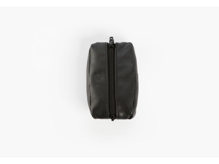 Porte-monnaie grain de café "Luxe" tout cuir noir - PM-035-01 