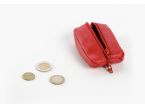 Porte-monnaie grain de café "Luxe" tout cuir rouge - PM-035-01 