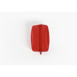 Porte-monnaie grain de café "Luxe" tout cuir rouge - PM-035-01 