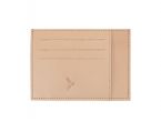 Porte-cartes "ouvert" de luxe tout cuir nude 6 Cartes - C050