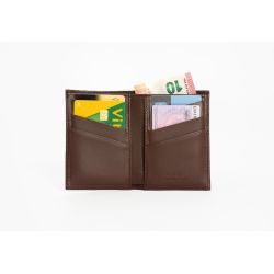 Porte-cartes "Luxe" tout cuir marron 8 Cartes - PM-018-01 