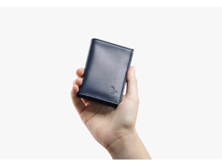 Porte-cartes "Luxe" tout cuir bleu 8 Cartes - PM-018-01 