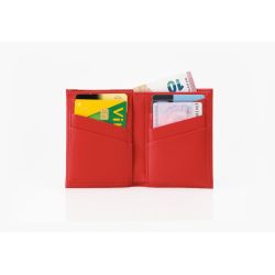 Porte-cartes "Luxe" tout cuir rouge 8 Cartes - PM-018-01 