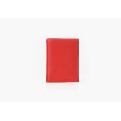 Porte-cartes "Luxe" tout cuir rouge 8 Cartes - PM-018-01 