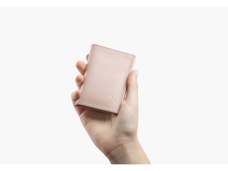 Porte-cartes "Luxe" tout cuir rosa 8 Cartes - PM-018-01 