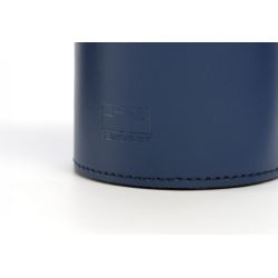 Pot à crayons en cuir bleu cobalt 