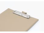 Porte-bloc A4 en cuir beige