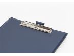 Porte-bloc A4 en cuir bleu