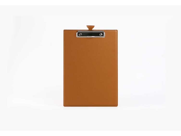Porte-bloc A4 en cuir gold