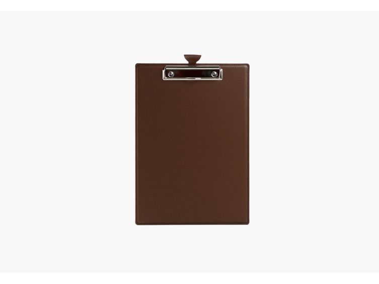 Porte-bloc A4 en cuir marron 