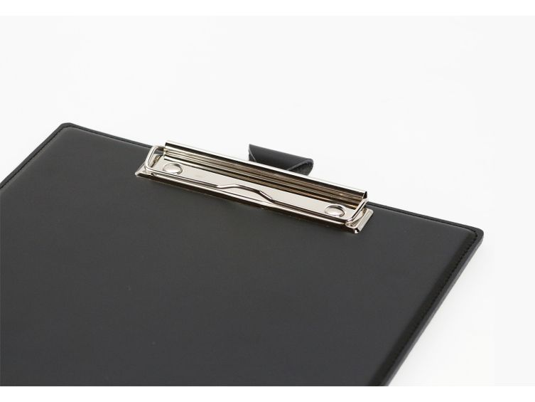 Porte-bloc A4 en cuir noir