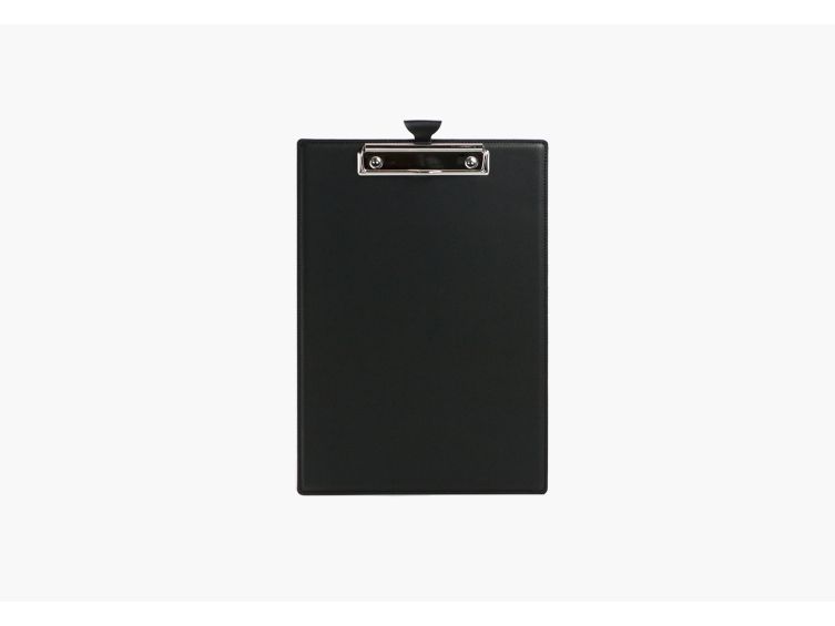 Porte-bloc A4 en cuir noir