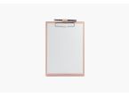 Porte-bloc A4 en cuir rose