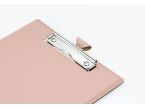 Porte-bloc A4 en cuir rose