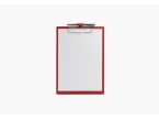Porte-bloc A4 en cuir rouge