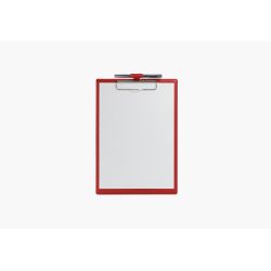 Porte-bloc A4 en cuir rouge
