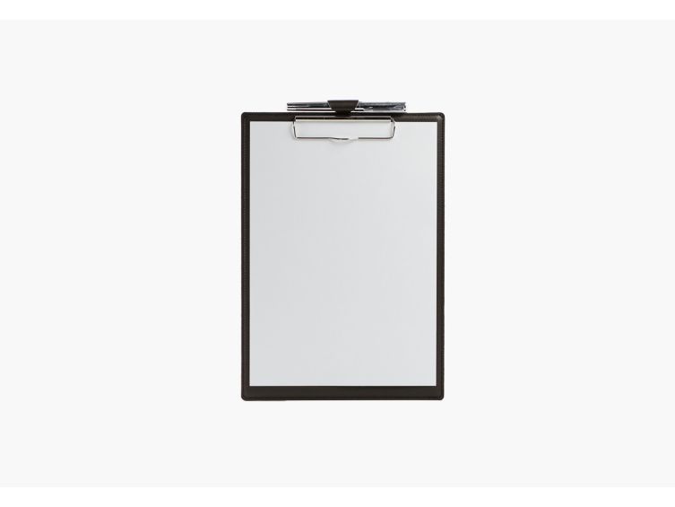 Porte-bloc A4 en cuir marron foncé