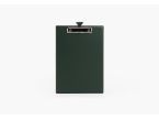 Porte-bloc A4 en cuir vert