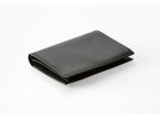 Portefeuille "Luxe" en cuir noir - 15 cm 4 volets - PM-019-01
