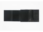 Portefeuille "Luxe" en cuir noir - 15 cm 4 volets - PM-019-01