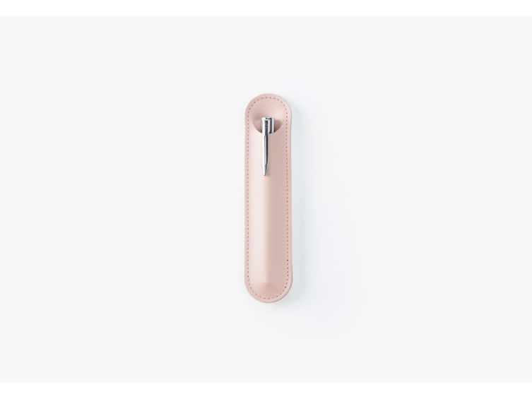 Etui 1 stylo en cuir rose - ET503