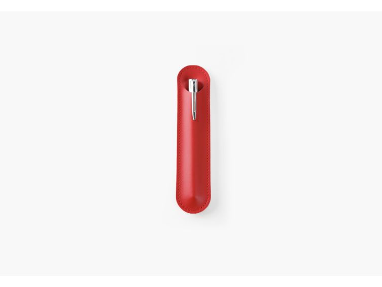 Etui 1 stylo en cuir rouge - ET503