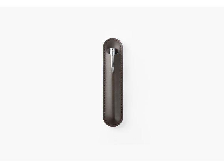 Etui 1 stylo en cuir marron foncé - ET503