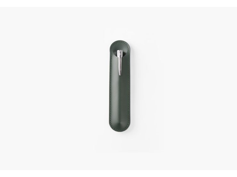 Etui 1 stylo en cuir vert - ET503