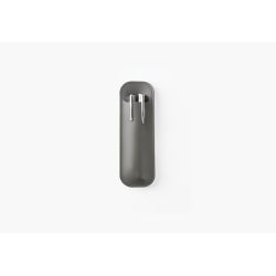 Etui 2 stylos en cuir gris - ET504