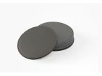 Sous-Verre rond en cuir gris fer, set de 6